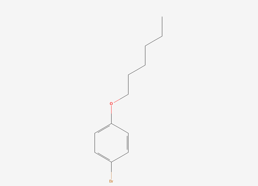 Two-dimensional chemical structure of Benzene, 1-bromo-4-(hexyloxy)-
