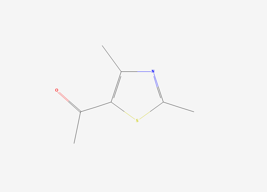 Two-dimensional chemical structure of 2,4-Dimethyl-5-acetylthiazole