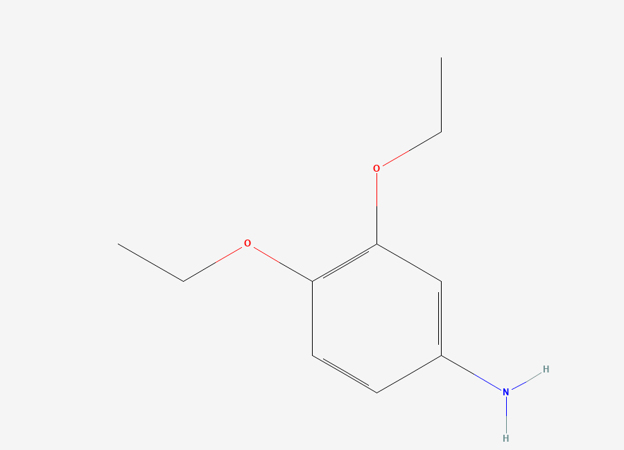 Two-dimensional chemical structure of 3,4-Diethoxyaniline