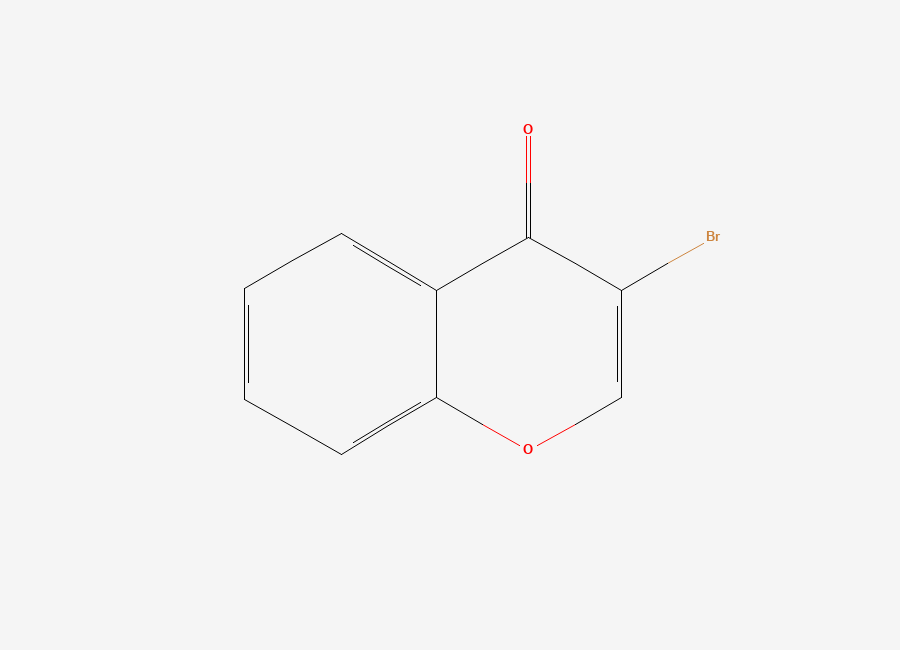 Two-dimensional chemical structure of 3-Bromochromone