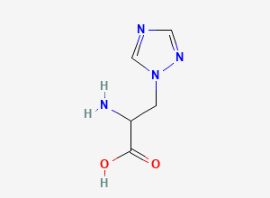 Two-dimensional chemical structure of 2-Amino-3-(1H-1,2,4-triazol-1-yl)propanoic acid