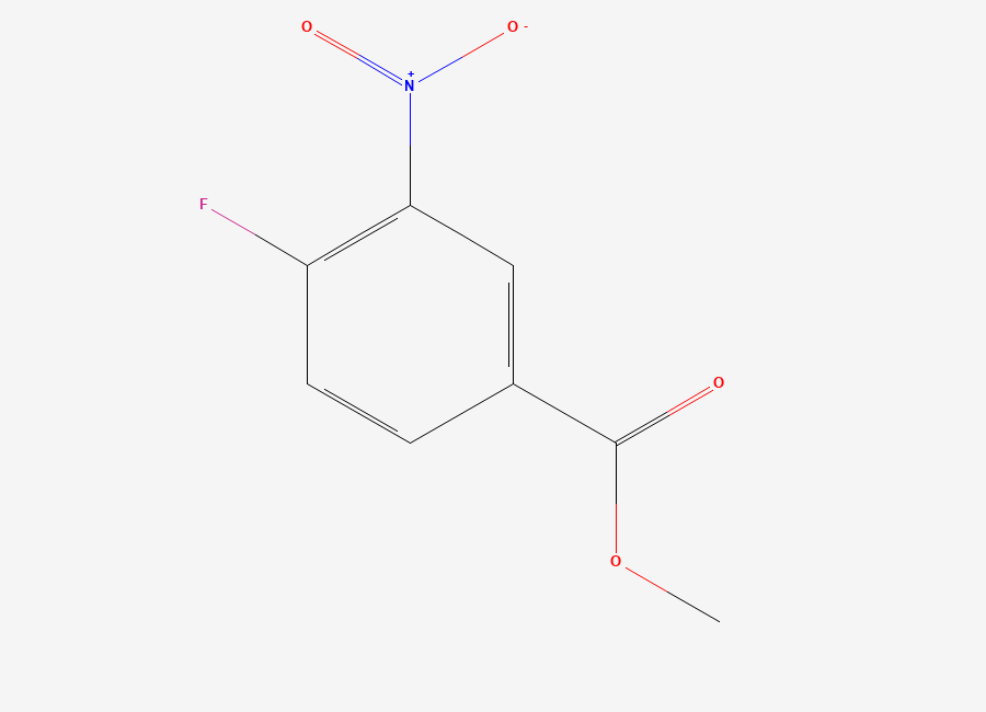 Two-dimensional chemical structure of Methyl 4-fluoro-3-nitrobenzoate