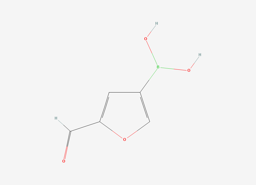 Two-dimensional chemical structure of 5-Formylfuran-3-boronic acid
