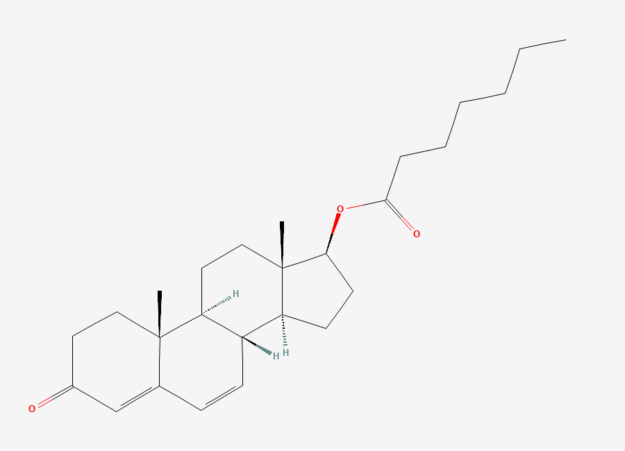 Two-dimensional chemical structure of delta6-Testosterone Enanthate