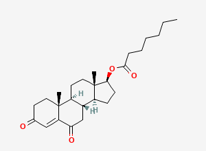 Two-dimensional chemical structure of 6-keto Testosterone Enanthate