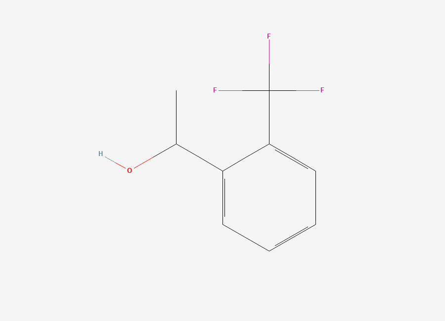 Two-dimensional chemical structure of 1-(2-(Trifluoromethyl)phenyl)ethanol