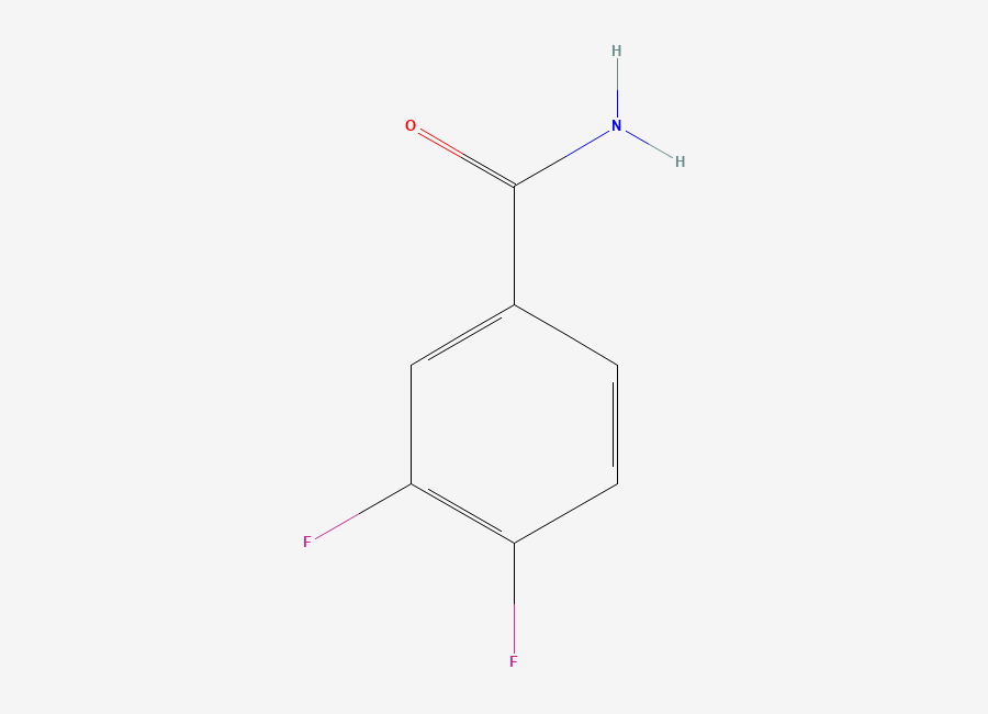 Two-dimensional chemical structure of 3,4-Difluorobenzamide