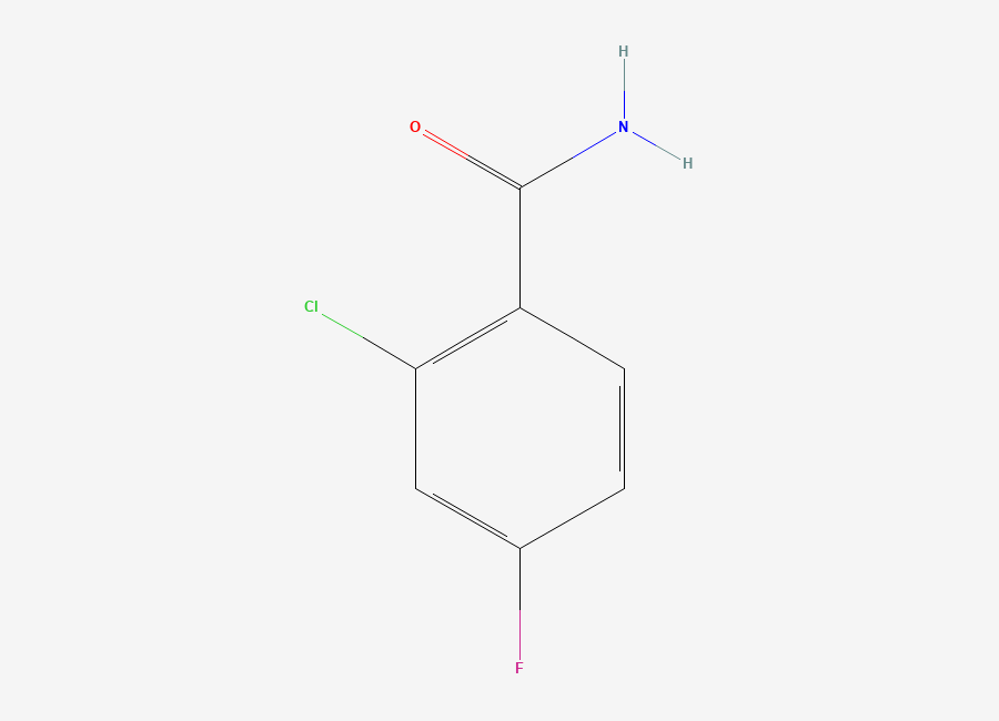Two-dimensional chemical structure of 2-Chloro-4-fluorobenzamide