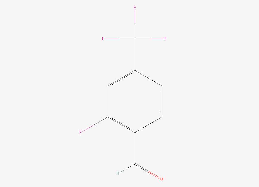Two-dimensional chemical structure of 2-Fluoro-4-(trifluoromethyl)benzaldehyde