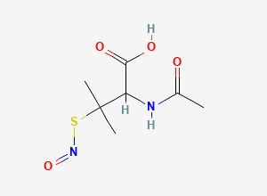 Two-dimensional chemical structure of S-Nitroso-N-Acetyl-DL-Penicillamine, CAS 67776-06-1