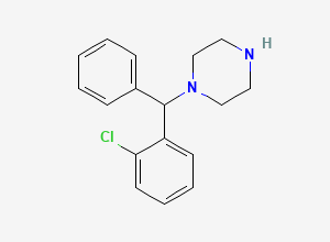 Two-dimensional chemical structure of 1-[(2-Chlorophenyl)(phenyl)methyl]piperazine