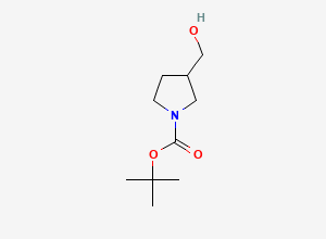 Two-dimensional chemical structure of tert-Butyl 3-(hydroxymethyl)pyrrolidine-1-carboxylate