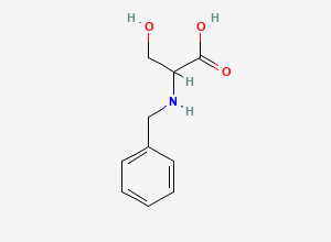 Two-dimensional chemical structure of 2-(Benzylamino)-3-hydroxypropanoic acid