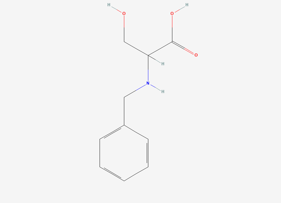 Two-dimensional chemical structure of 2-(Benzylamino)-3-hydroxypropanoic acid