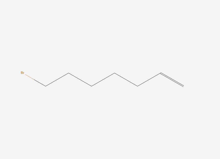 Two-dimensional chemical structure of 7-Bromo-1-heptene