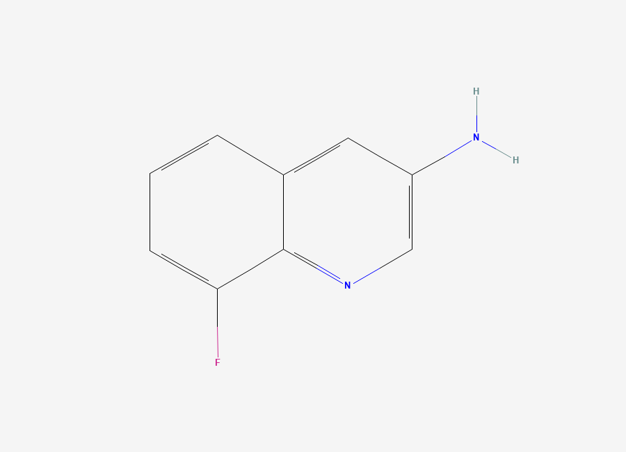 Two-dimensional chemical structure of 8-Fluoroquinolin-3-amine