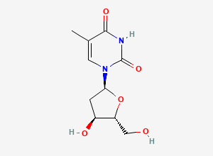 Two-dimensional chemical structure of Thymidine alpha-anomer