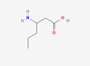 Two-dimensional chemical structure of 3-Aminohexanoic acid