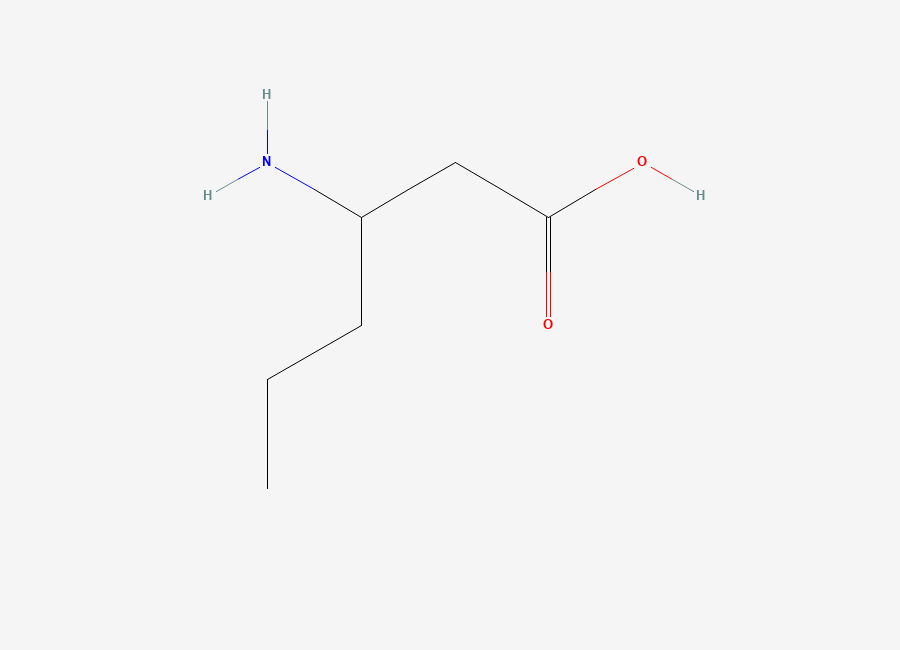 Two-dimensional chemical structure of 3-Aminohexanoic acid