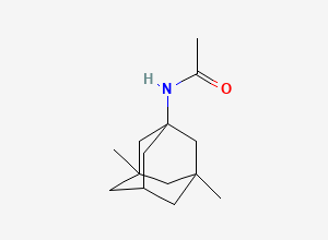 Two-dimensional chemical structure of N-Acetyl Memantine, CAS 19982-07-1