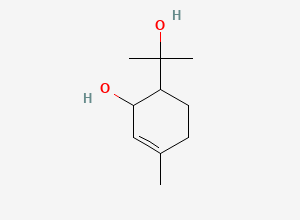 Two-dimensional chemical structure of 6-(2-Hydroxypropan-2-yl)-3-methylcyclohex-2-en-1-ol, CAS 6252-34-2