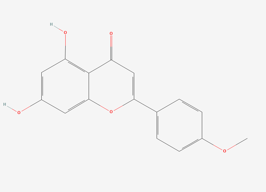 Two-dimensional chemical structure of Acacetin