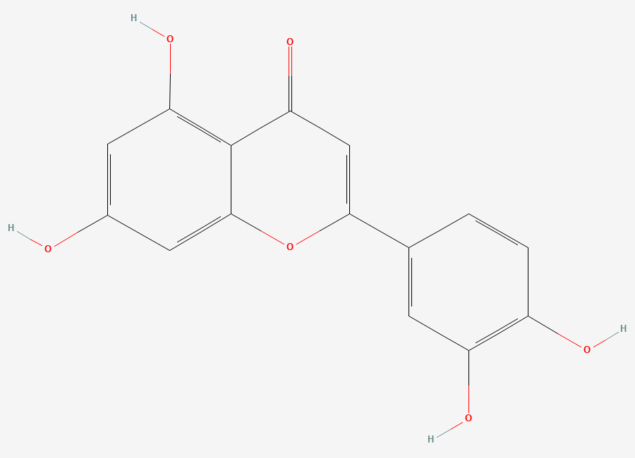 Two-dimensional chemical structure of Luteolin, CAS 491-70-3