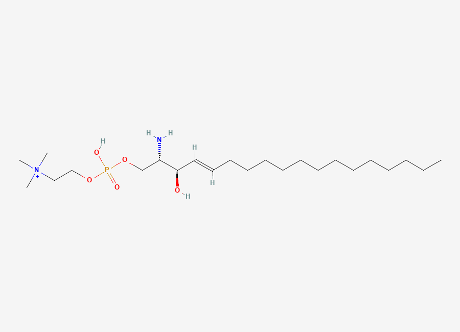 Two-dimensional chemical structure of Sphingosyl-phosphocholine