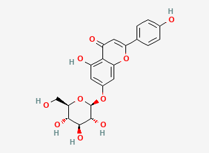 Two-dimensional chemical structure of Apigenin 7-Glucoside, CAS 578-74-5