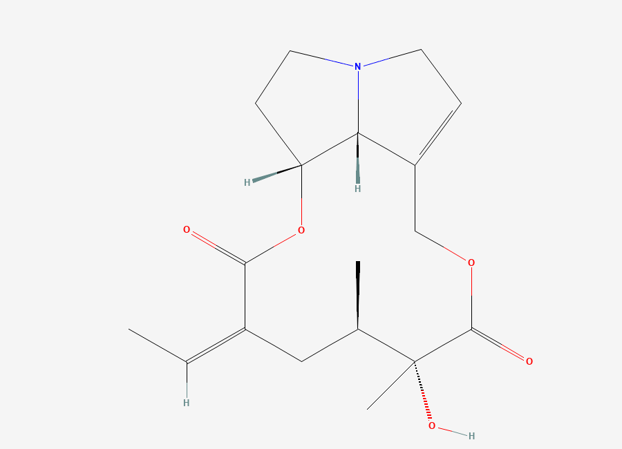 Two-dimensional chemical structure of Senecionine