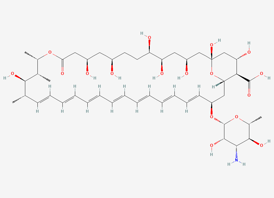 Two-dimensional chemical structure of Amphotericin B, CAS 1397-89-3