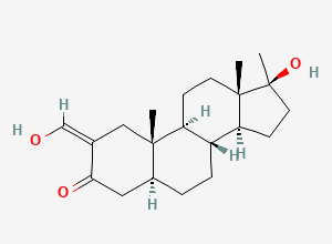 Two-dimensional chemical structure of Stanozolol EP Impurity B/ Oxymetholone (Free Base), CAS 434-07-1