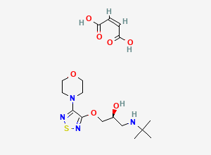 Two-dimensional chemical structure of Timolol Maleate, CAS 26921-17-5