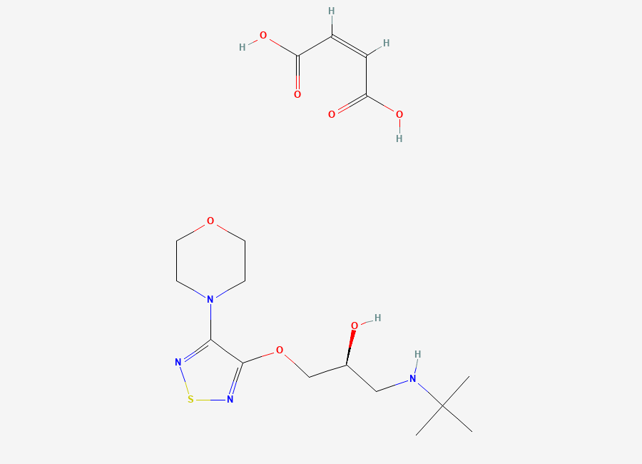 Two-dimensional chemical structure of Timolol Maleate, CAS 26921-17-5