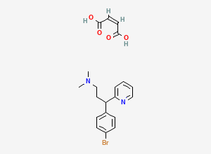 Two-dimensional chemical structure of (+-)-Brompheniramine maleate, CAS 980-71-2