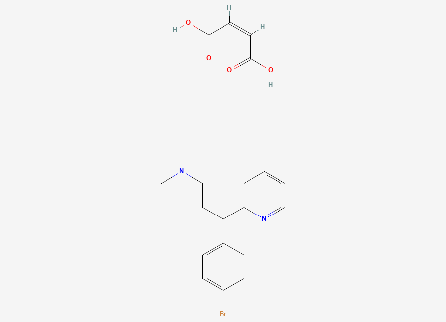 Two-dimensional chemical structure of (+-)-Brompheniramine maleate, CAS 980-71-2