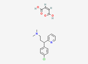 Two-dimensional chemical structure of Chlorpheniramine Maleate, CAS 113-92-8