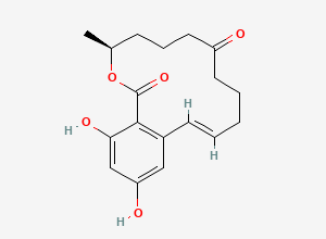Two-dimensional chemical structure of Zearalenone, CAS 17924-92-4