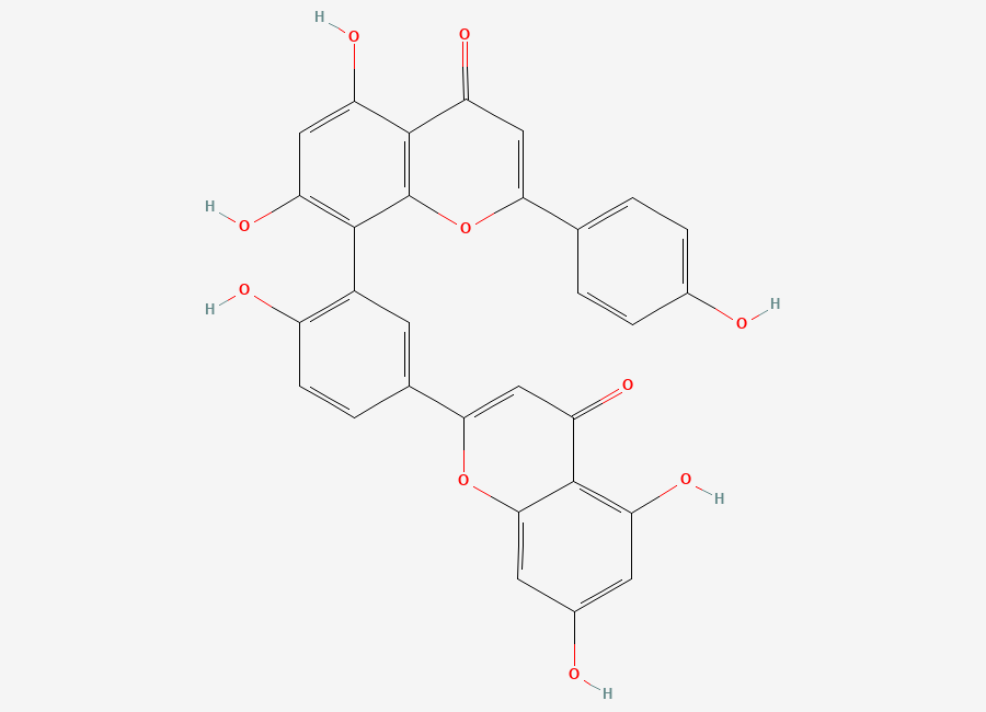 Two-dimensional chemical structure of Amentoflavone