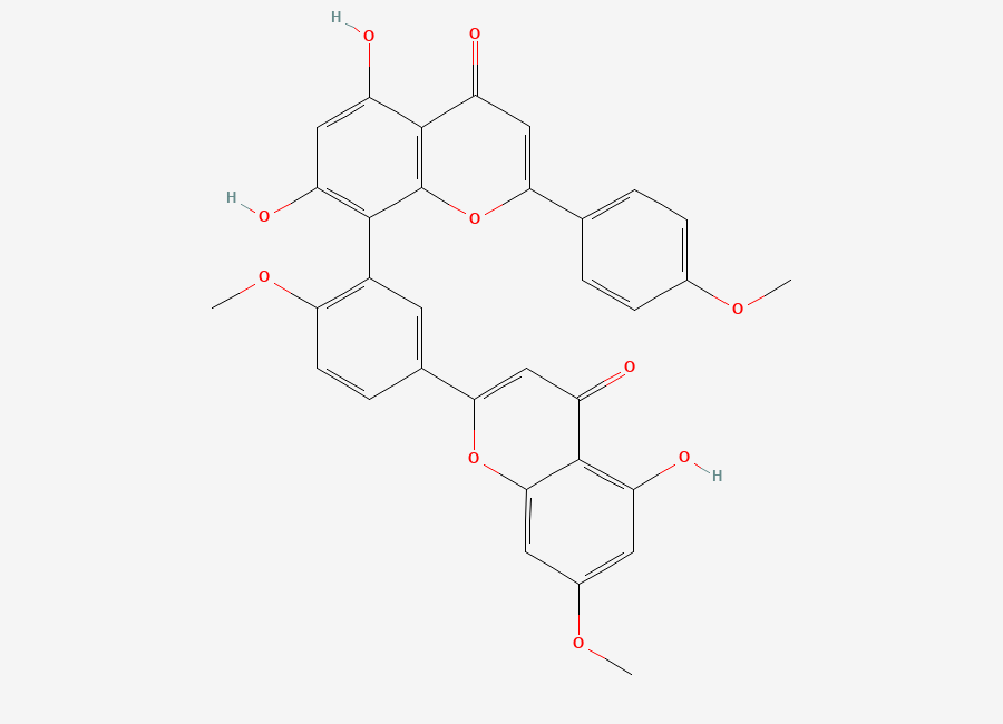 Two-dimensional chemical structure of Sciadopitysin