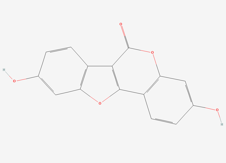 Two-dimensional chemical structure of Coumestrol