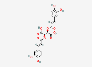 Two-dimensional chemical structure of (-)-Chicoric acid