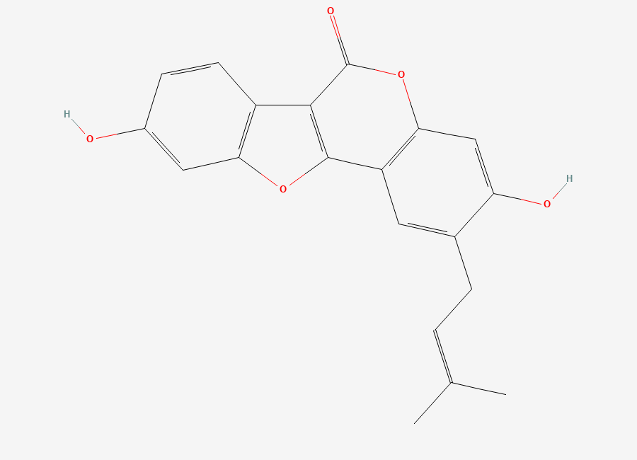Two-dimensional chemical structure of Psoralidin