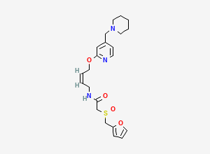 Two-dimensional chemical structure of Lafutidine, CAS 118288-08-7