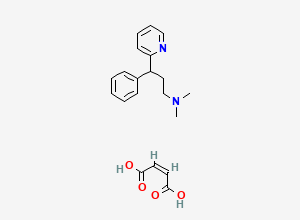 Two-dimensional chemical structure of Dexchlorpheniramine EP Impurity A, CAS 132-20-7