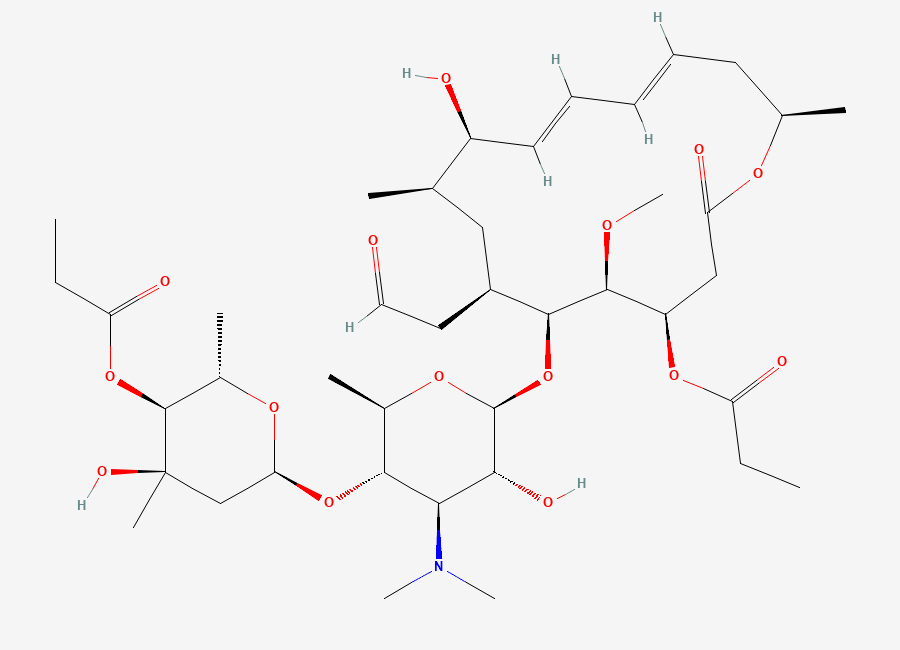 Two-dimensional chemical structure of Midecamycin