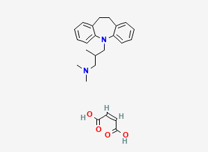 Two-dimensional chemical structure of Trimipramine Maleate