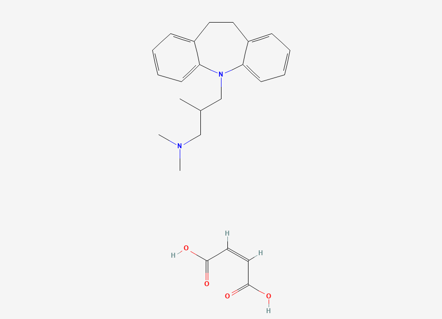 Two-dimensional chemical structure of Trimipramine Maleate