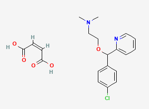 Two-dimensional chemical structure of Carbinoxamine Maleate