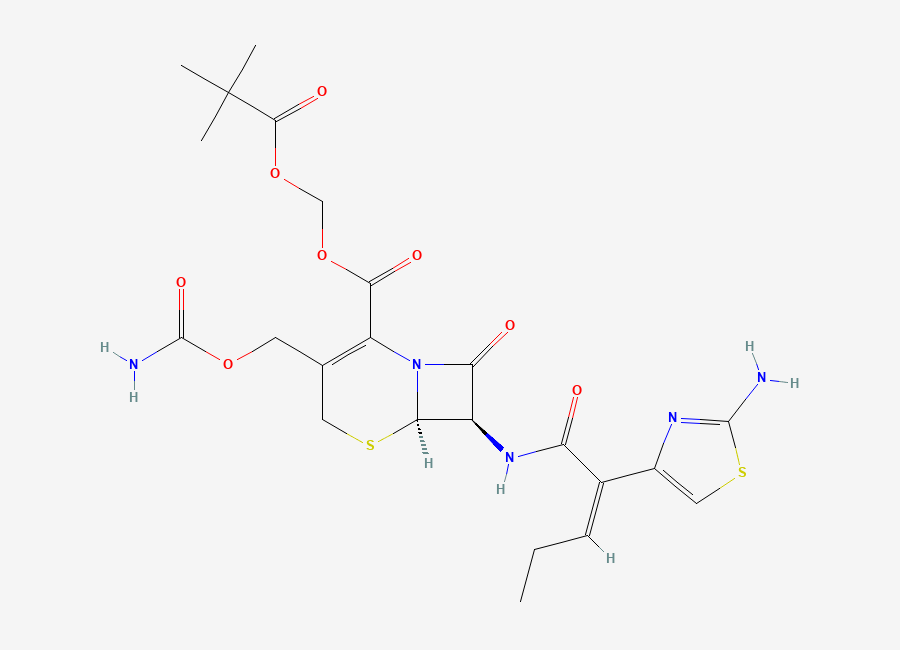 Two-dimensional chemical structure of Cefcapene pivoxil